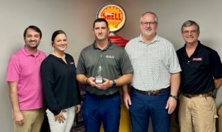 Charlie Edwards, Sally Edwards Darnell, state Rep. Clay Doggett, NFIB State Director Jim Brown, and Jonathan Edwards