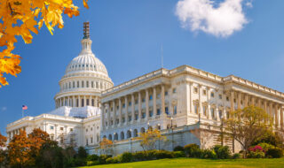 US Capitol at sunny day