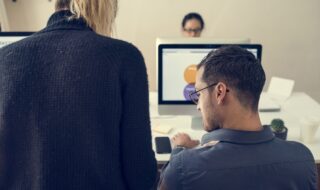 Diverse business people working