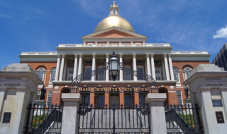 In Front of the Massachusetts State House in Boston