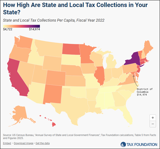 New Hampshire tax collections map - NFIB